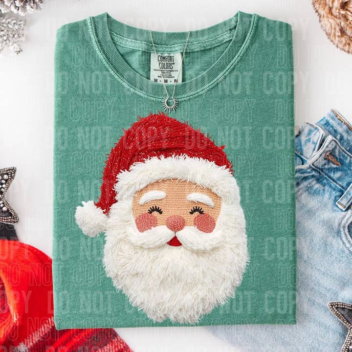 K and M Designs - Wholesale Sublimation Transfer - Realistic Yarn Faux Santa DTF Transfer