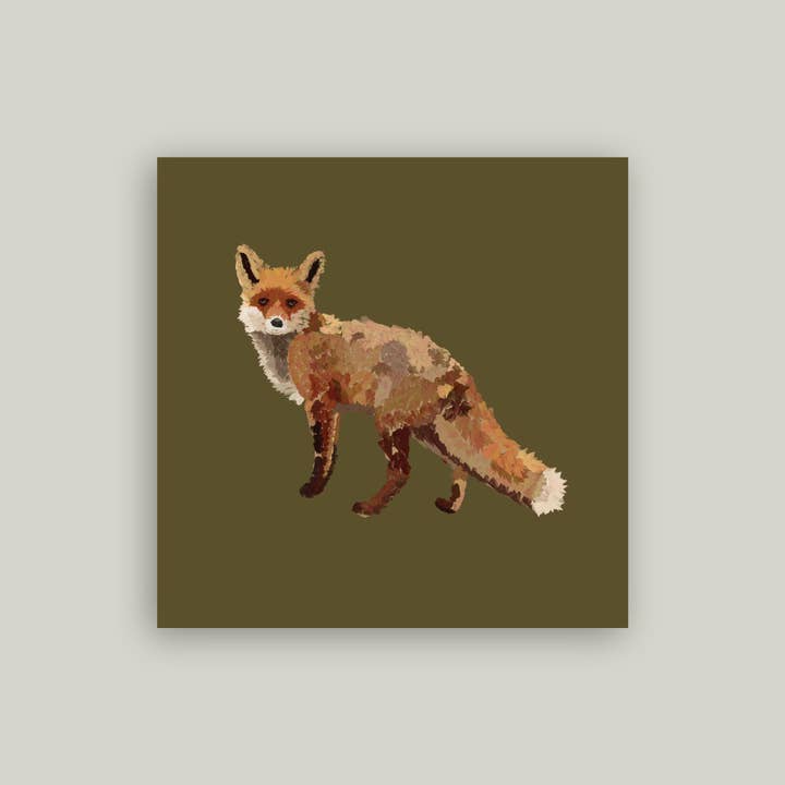 Petal Lane Home - Venta al por mayor Ilustración - Tablero de artista antiguo Fox Closeup