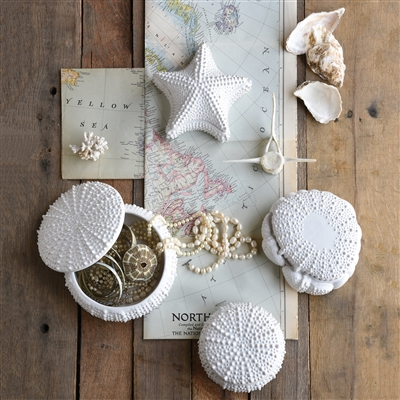 HomArt - Wholesale Jewelry Box/Organizer - Urchin Ceramic Box - Sm - White2