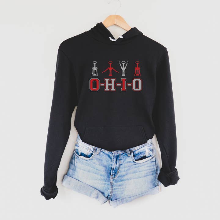 Ohio Wine Corkscrew Hoodie for wholesale by Mistakes on The Lake