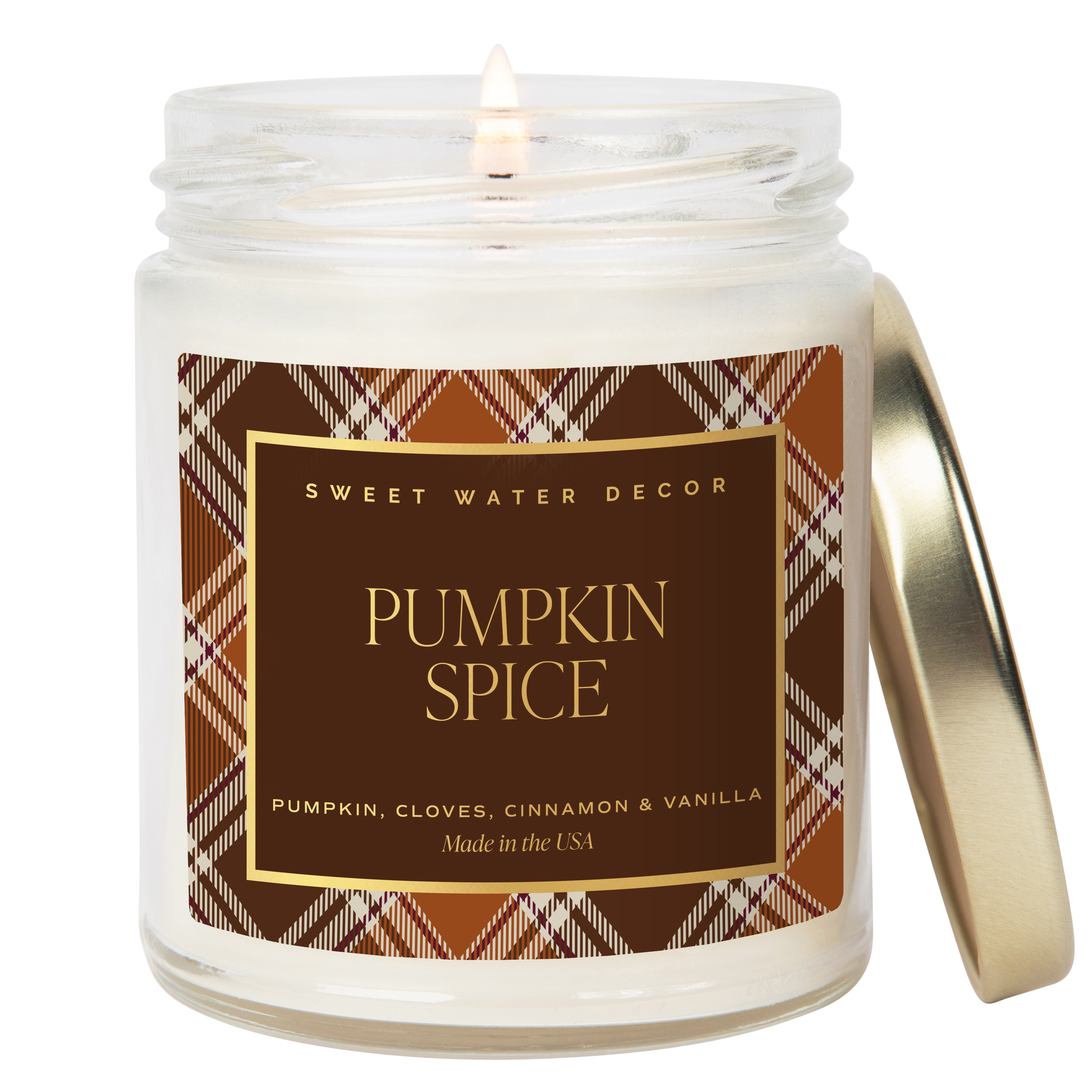 Sweet Water Decor - Wholesale Jar/Filled Candle - Pumpkin Spice 9 oz Soy Candle - Fall Decor8