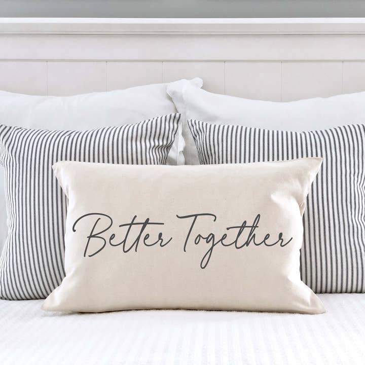Better Together Valentine's Day Pillow Cover 12x20 Inch for wholesale by Cotton & Crate