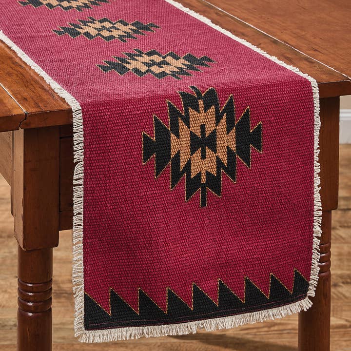 Black Bear Red Dawn Table Runner 54" L for wholesale by Park Designs