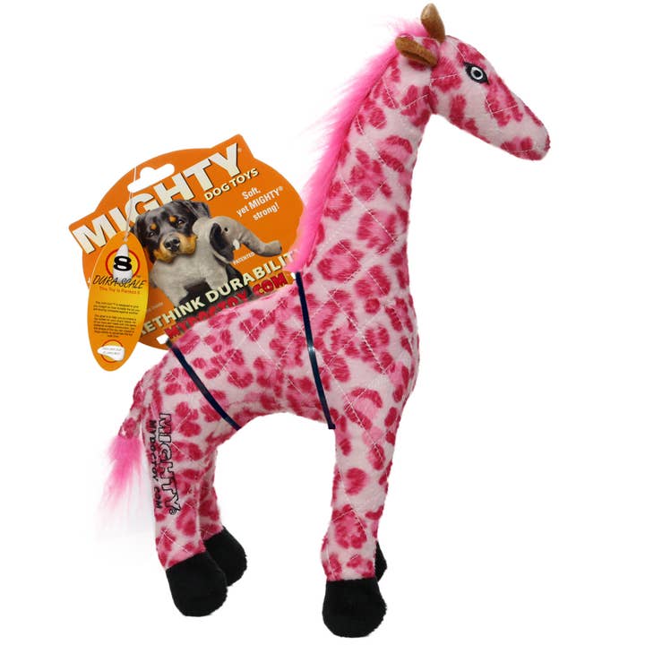 Tuffy Dog Toys - VIP Products - Wholesale Pet Squeaky Toy - Dog - Mighty Safari Pink Giraffe, Plush, Squeaky Dog Toy6