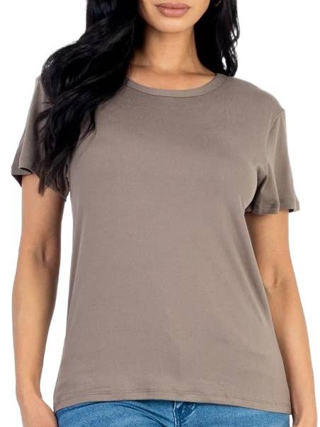 T-shirt basic a maniche corte per la vendita all'ingrosso da parte di Vanilla Monkey