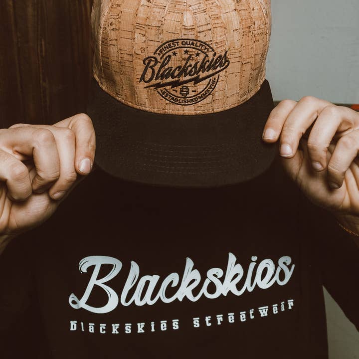 Blackskies - Wholesale Flat-brimmed cap – Men's - Nature Snapback Cap - Cork-Suede4