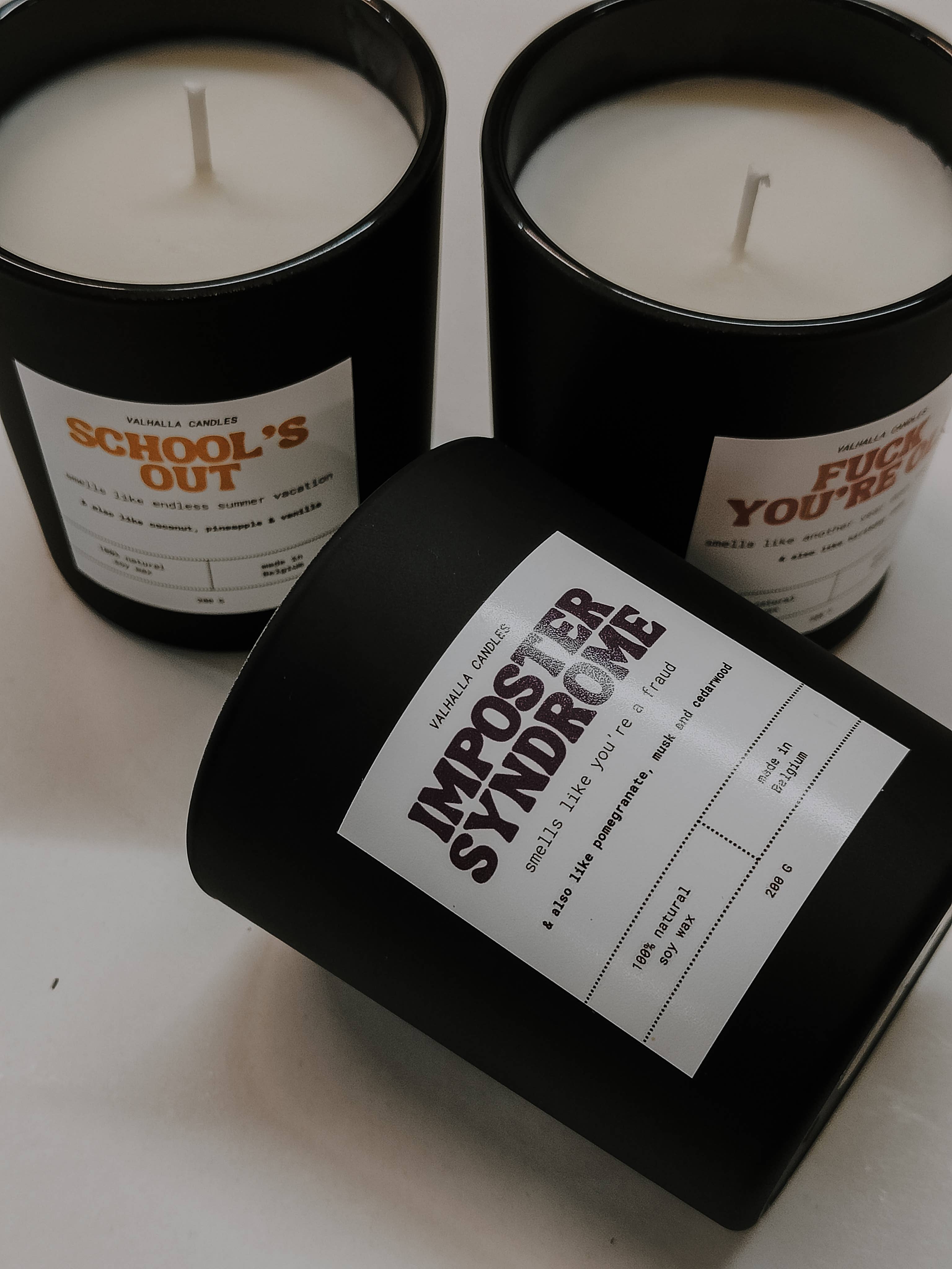 Brickstar Belgium – Großhandel Kerze im Glas / gefüllte Kerze – Duftkerze Imposter Syndrome aus 100% Sojawachs1