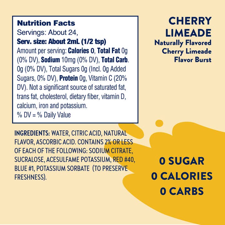 Jordan's Skinny Mixes - Wholesale Cocktail Mix/Syrup - Flavor Burst - Sugar Free Cherry + Antioxidant