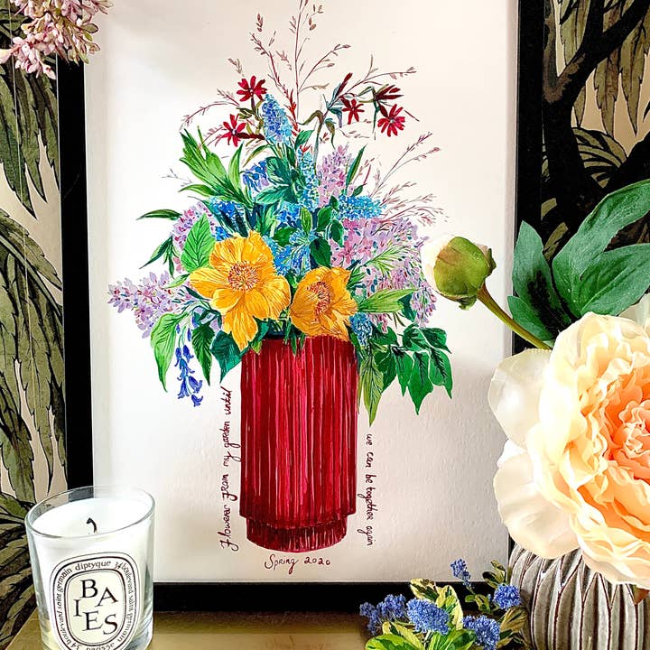 Flowers From My Garden Giclée Print for wholesale by Max Made Me