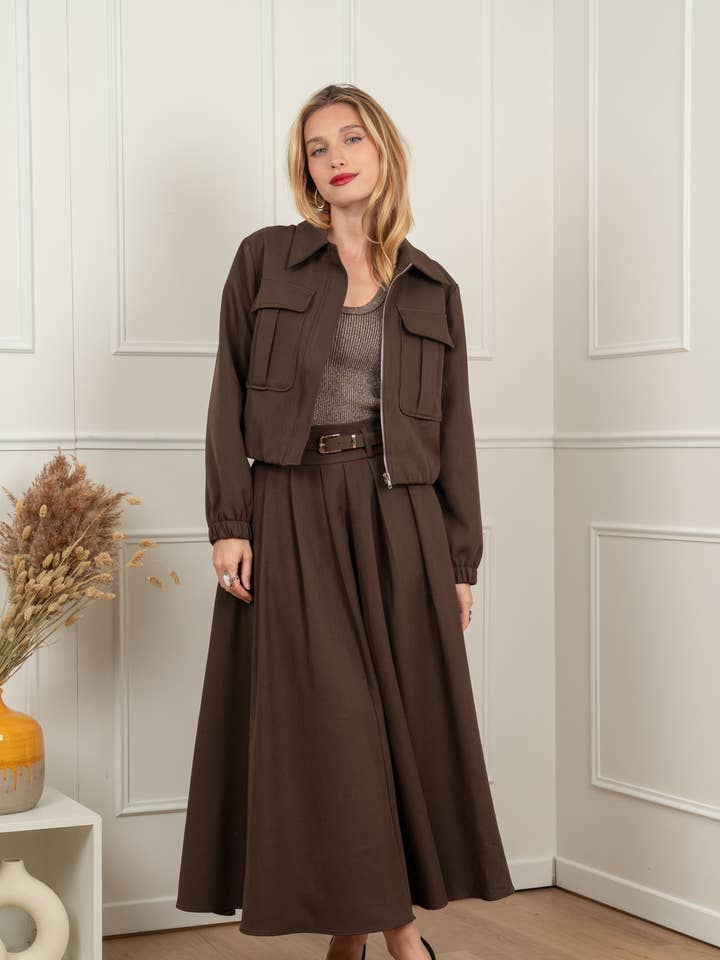 Casaco curto V352 por atacado de LULUMARY