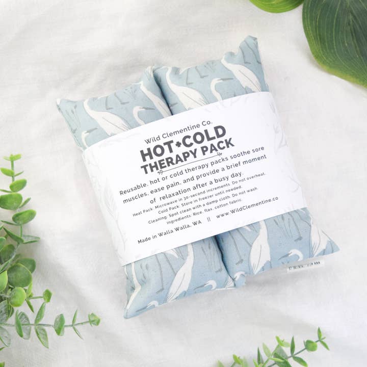 Hot + Cold Therapy Pack - Herons for wholesale by Wild Clementine Co.