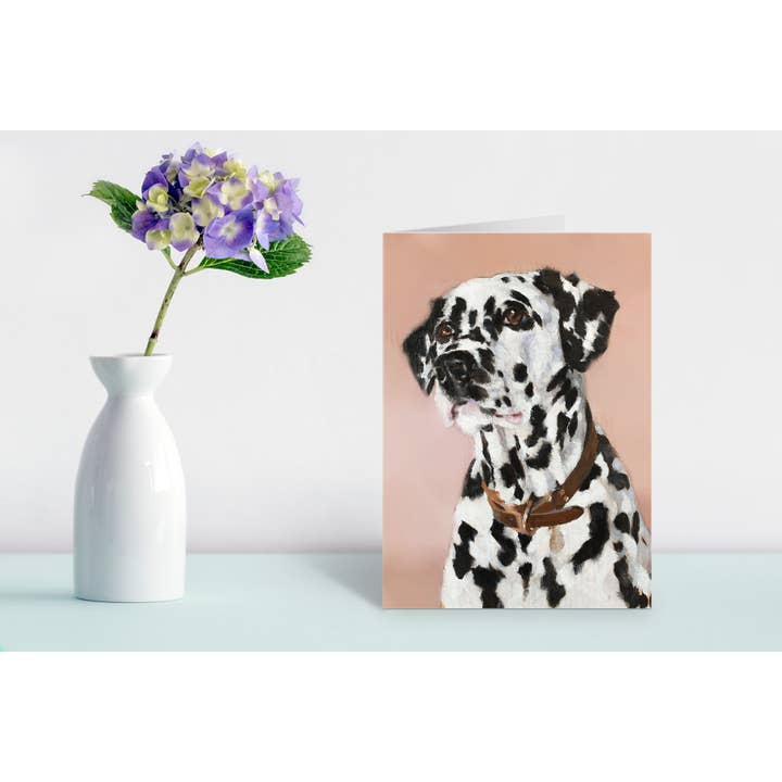 James Coates Fine Art – wholesale Vardagliga hälsningskort – Dalmatiska hälsningskort med målning av dalmatiska