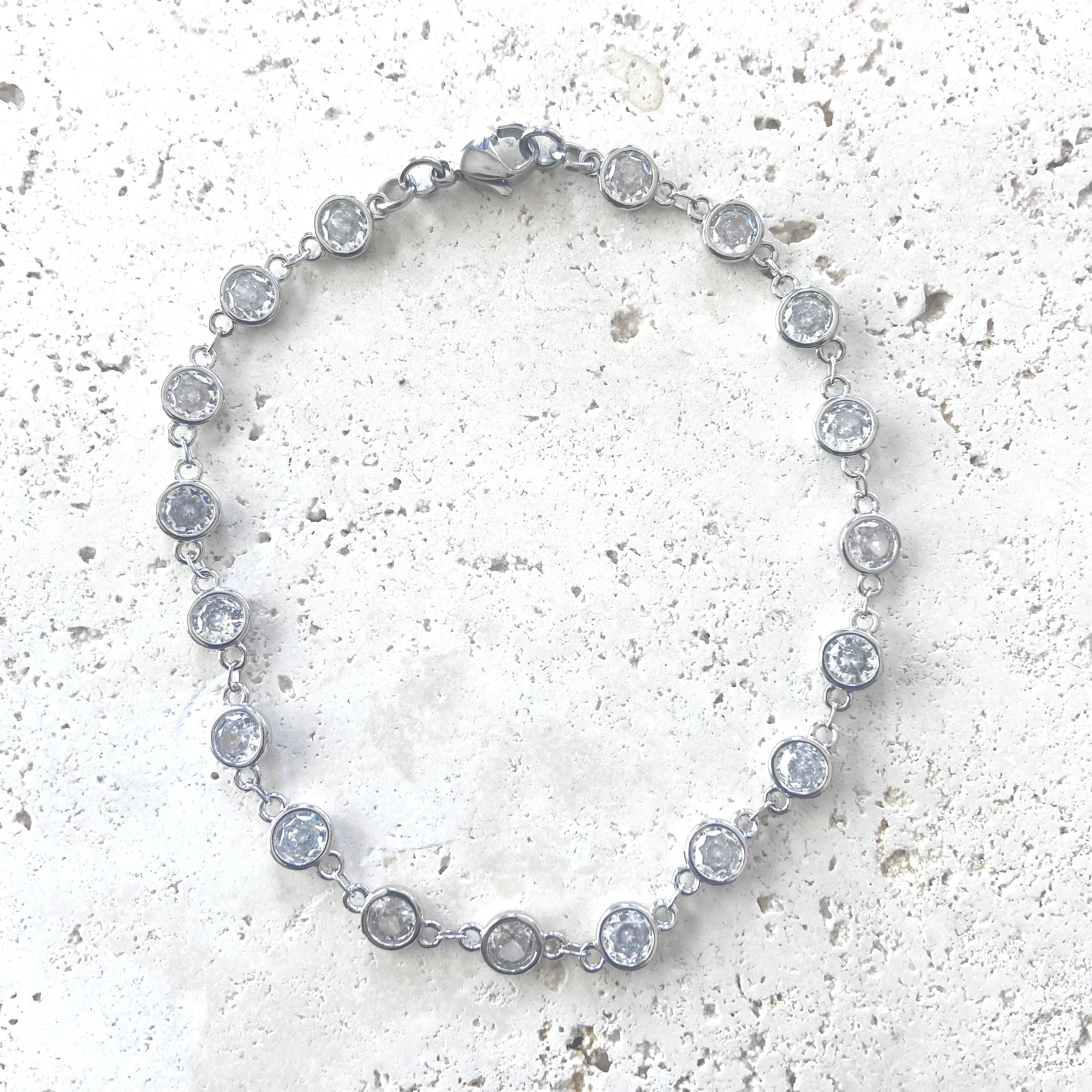 VB&CO Designs Handmade Jewelry - Venta al por mayor Pulsera tobillera - Tobillera de cristal para el baile de graduación, boda, novia, playa1