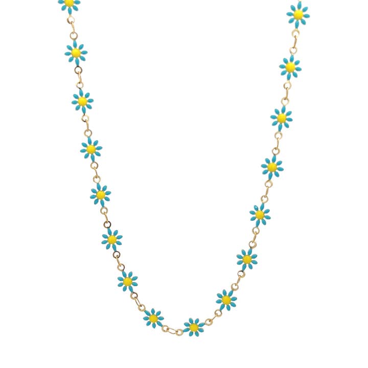 AMORINO SRL - Vente Collier maille et chaîne - Collier Daisy - JN2368F149 doré