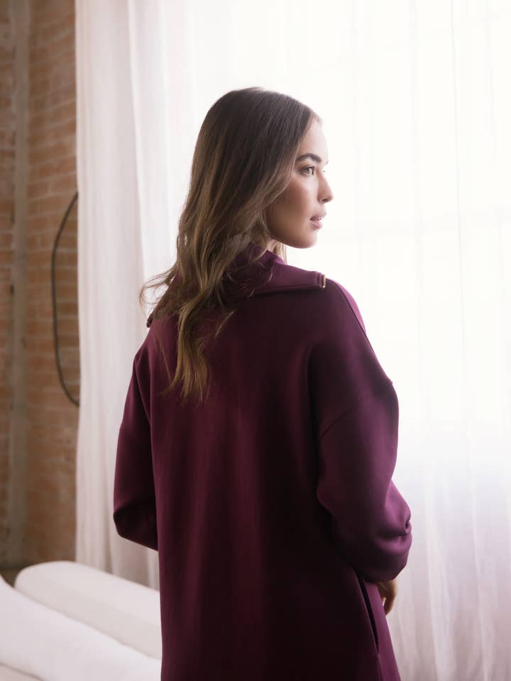 P. CILL – wholesale Klänning - Dam – P. CILL Smör Modal Kvartalsdragkedja Långärmad Klänning25