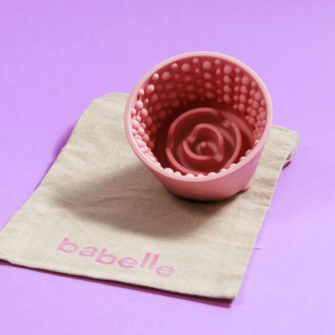 Babelle For Dogs – wholesale Pet bowl – Cat/dog – The Swirlie Lickbowl - Rose 2