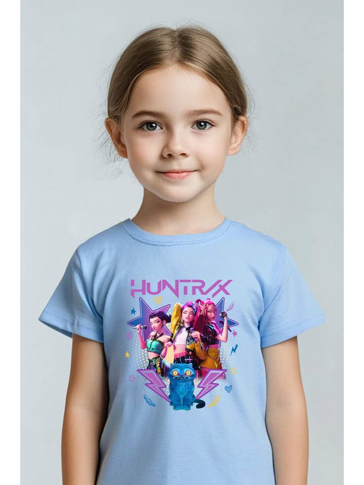 Missi Clothing – T-shirts estampadas – Criança por atacado – T-shirt Estampada Huntrix para Crianças11