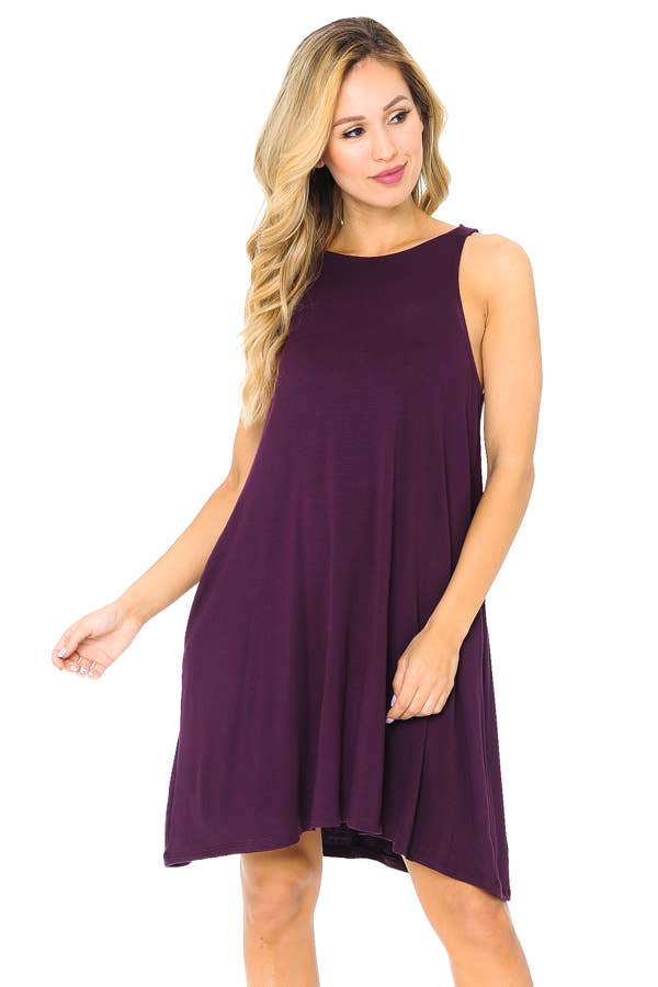 Burgundy Apparel - Wholesale Dress - Women's - TANK DRESS WITH POCKETS9