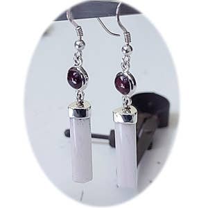 Crystal Earth Sterling – Großhandel Einzelohrring – Kristall-Sterling-Ohrringe - Quarz, Amethyst-Edelstein