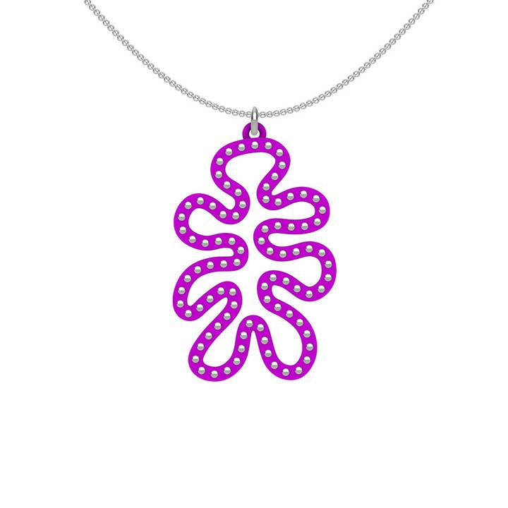 PURPLE : CORAL 4pendentif : clous en or, or rose ou sterling pour la vente par Ree Gallagher Jewelry