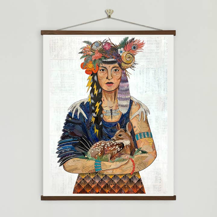 Dolan Geiman - Wholesale Kunstprint - Kunstdruk | Indiaanse kunst voor aan de muur | MOEDER NATUUR (FAWN)1