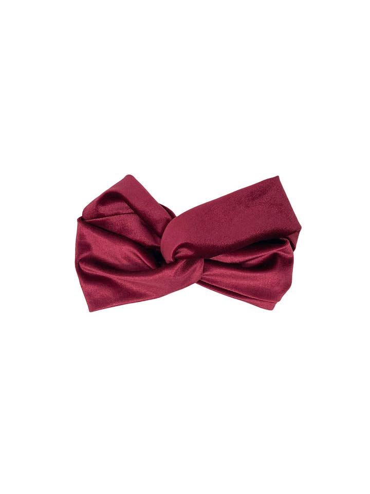 Bordeaux velvet headband per la vendita all'ingrosso da parte di Tétè Accessories
