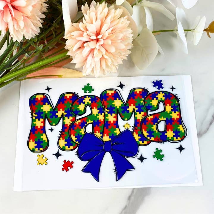 Autism Mama2 | 4" UV DTF Decal for wholesale by HKS Custom Designs