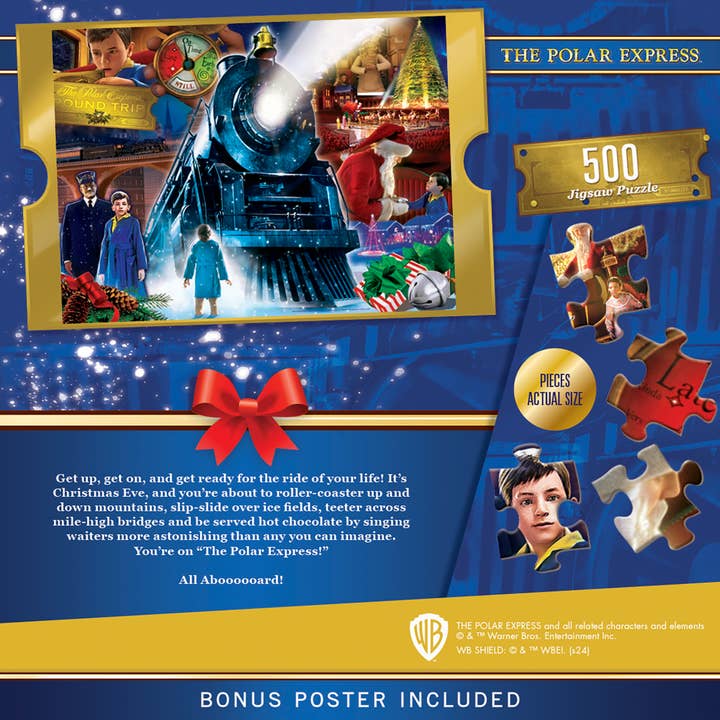 Masterpieces Puzzles - Wholesale Puzzle - Adult - The Polar Express - Ride 500 Piece Glitter Puzzle