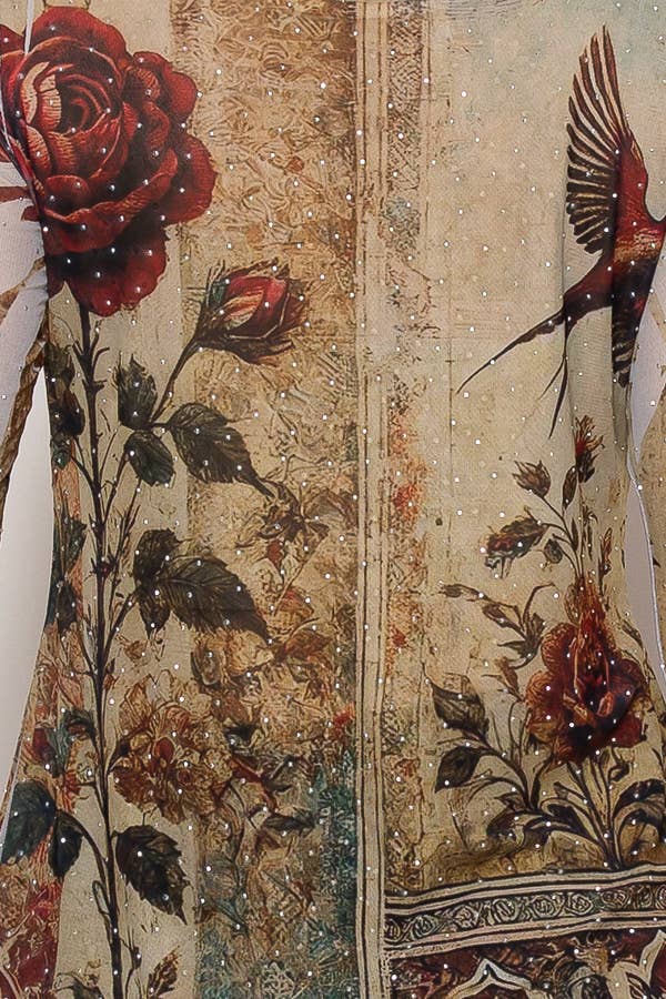 PÁSSARO VINTAGE Top de Malha Transparente com Manga Comprida Brilhante – 4847TP VINT BIRD para venda a revendedores na Faire0