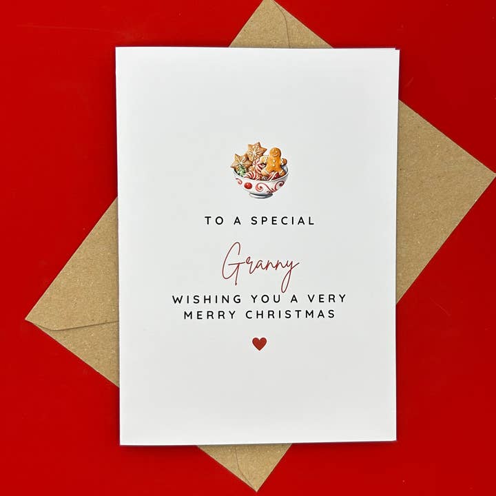 Granny Christmas Card for wholesale by Swale Studios
