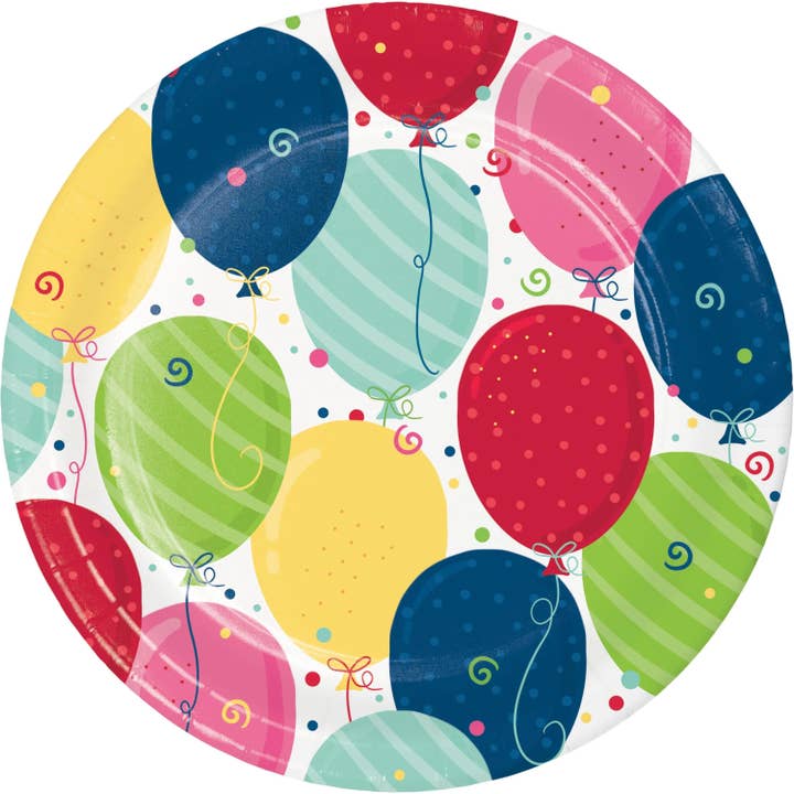 Festive Fun 10ct Sturdy 6.75" Paper Dessert Plate, 10/Pkg for wholesale by Bulk Party Decor