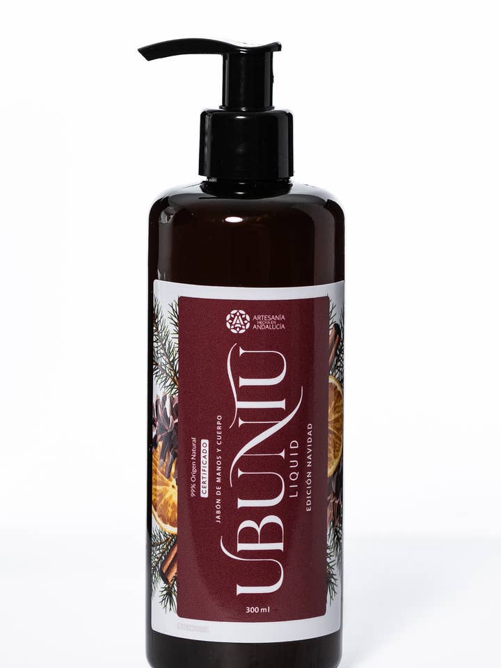 Sapone liquido naturale Ubuntu Liquid Christmas Edizione Limitata per la vendita all'ingrosso da parte di Land of Nature