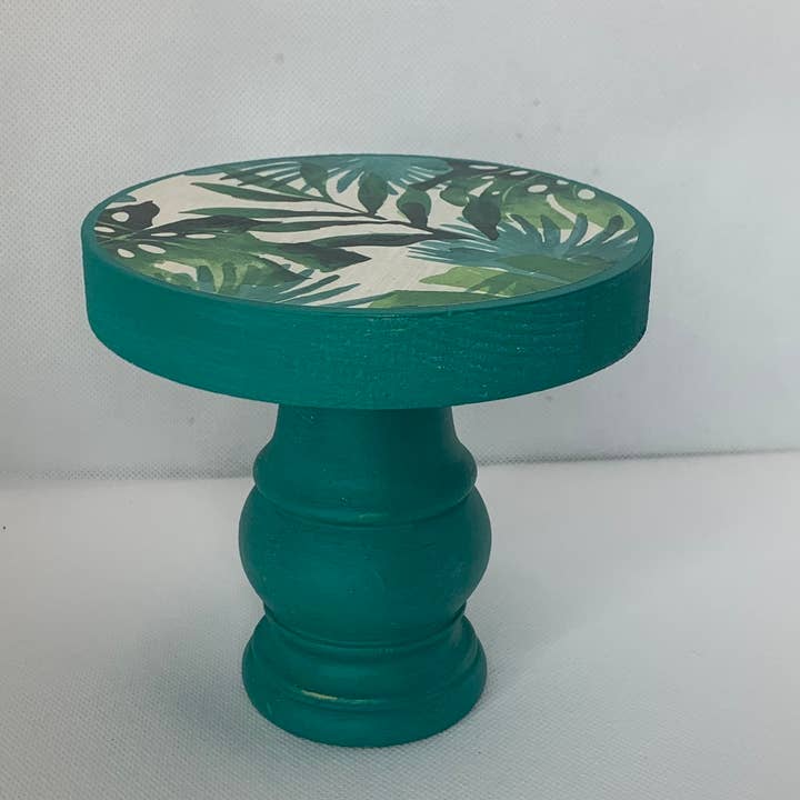Pedestal pequeño Palm Teal para venta al por mayor de Petite Pedestals