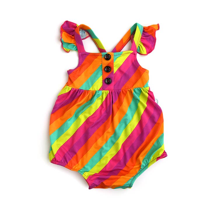 Amanda Stripe BUTTON BUBBLE for wholesale by Gigi and Max