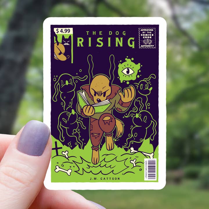 Hunde-Nekromanten-Aufkleber, Comic inspiriert — 7,6 für den Großhandel von Mimic Gaming Co