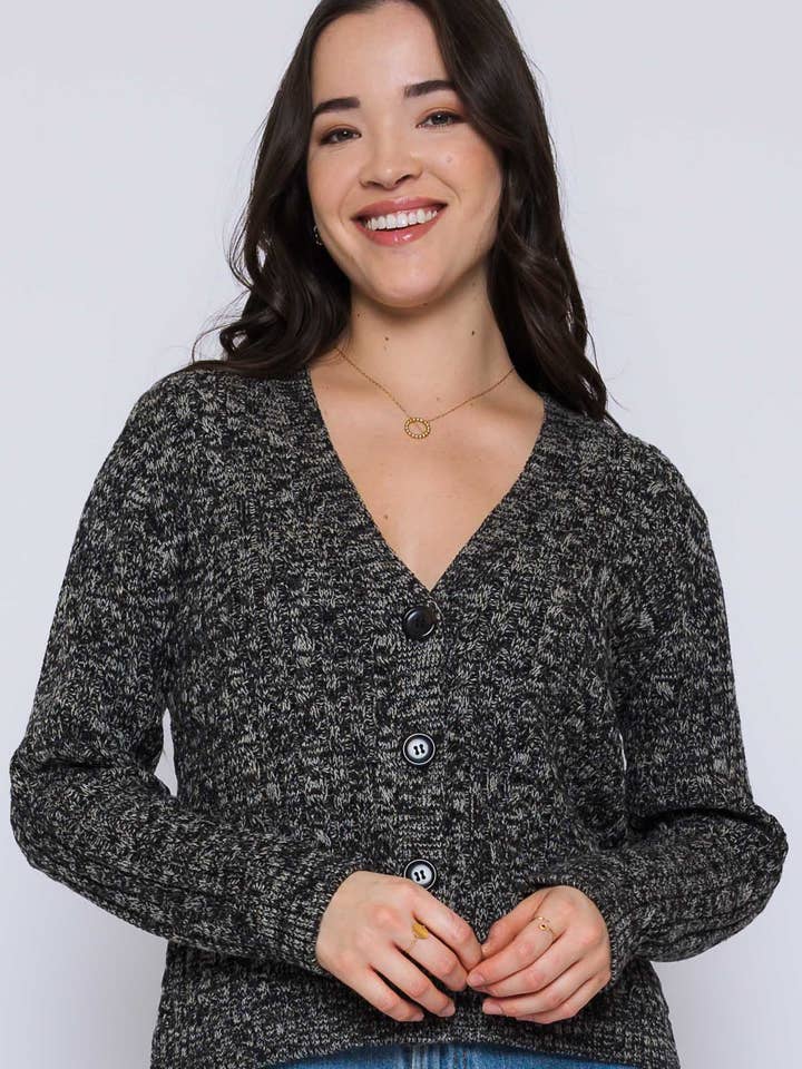 Lana-Cable Knit Cardigan for wholesale by ORB