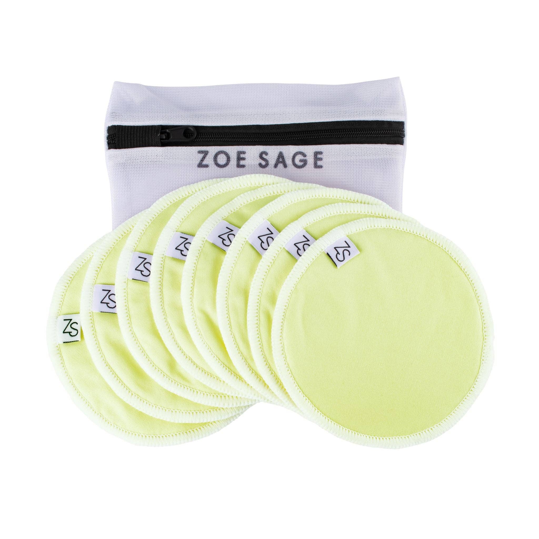 Zoe Sage - Wholesale Nursing Pillow/Pad - Maternity - Washable Bamboo Nursing Pads (8pk) -  Green Mist2