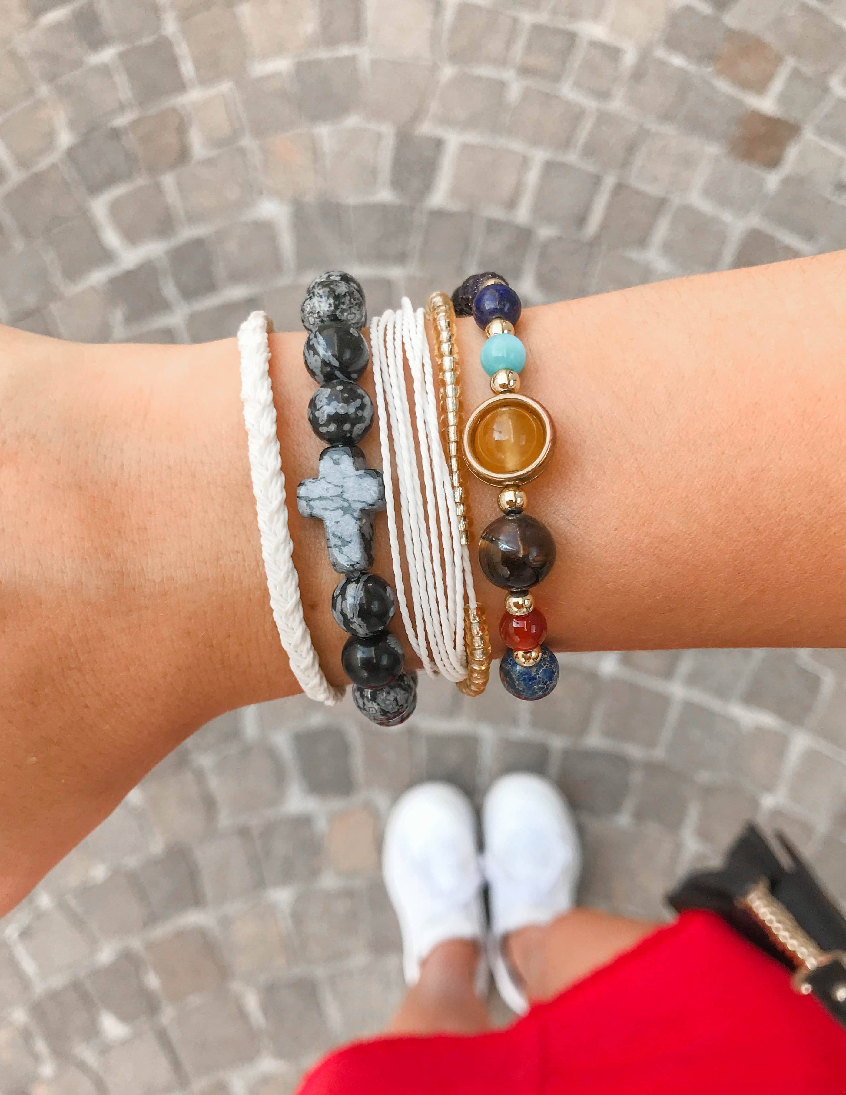 Elevated Faith - Vente Bracelet de perles - Croix d'Obsidienne3