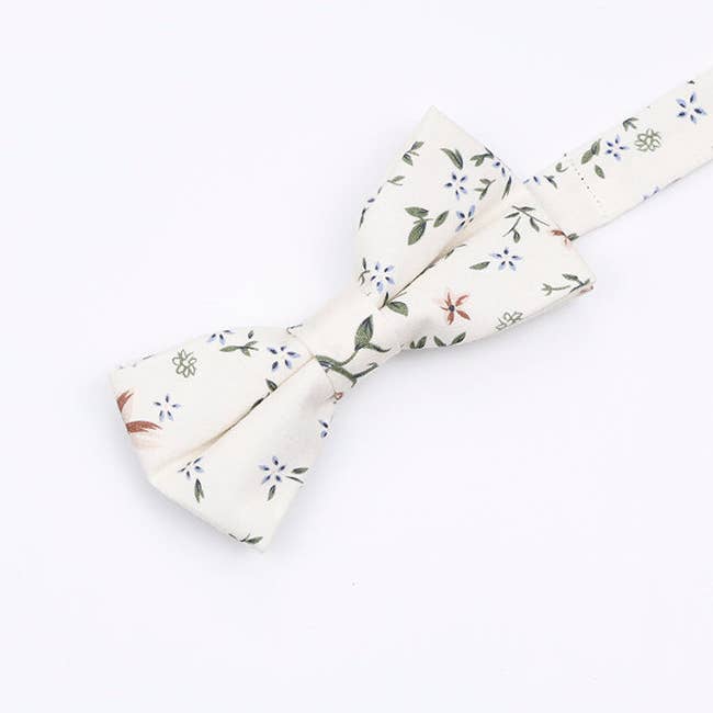 Unipap's - Wholesale Fashion Headband - Kids - Liberty White Bow Tie No. 8 Child in Cotton "Charles"