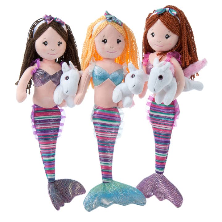 The Petting Zoo - Wholesale Doll - Kids - 17" (42cm) Boho Mermaid & Unicorn Asst Mythical/Fantasy