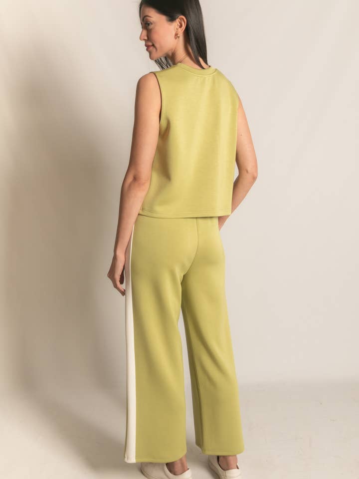 P. CILL - Vente Pantalon – femme - Pantalon à jambes larges P. CILL Butter Modal à rayures latérales59