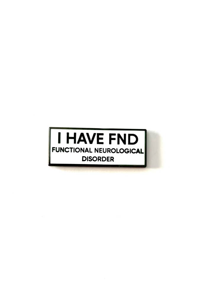 J'AI un pin's en émail Trouble Neurologique Fonctionnel (FND). pour la vente par Retrophiliac