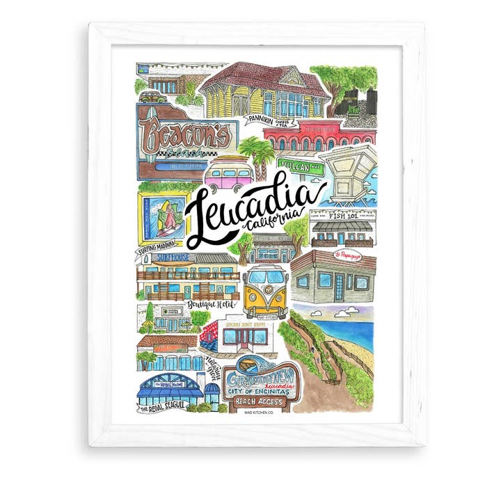 Leucadia Art Print for wholesale by Mad Kitchen Co.
