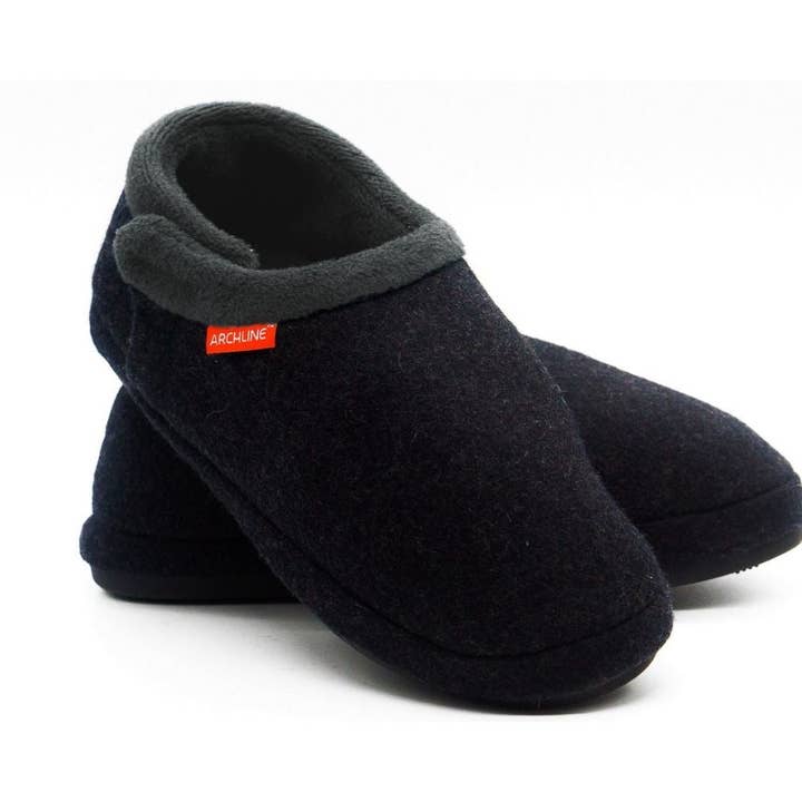 Archline Orthotic Slippers Closed (Charcoal Marl) for wholesale by Shoe Shoe Products Australia