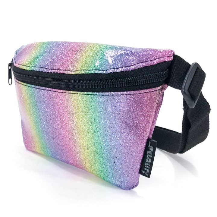 Fydelity - Wholesale Belt Bag - Women's - 83132: Fanny Pack | Slim | Dazzler Rainbow Glitter1