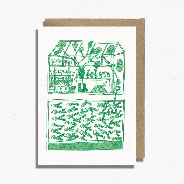 Greenhouse Card | Gardening Card | Nature Lovers for wholesale by Hot Pink Press