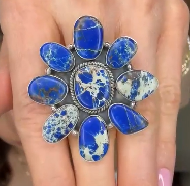 Krush Kandy - Wholesale Cocktail/Statement Ring - Desert Heat Jasper Cluster Rings MADE TO ORDER21