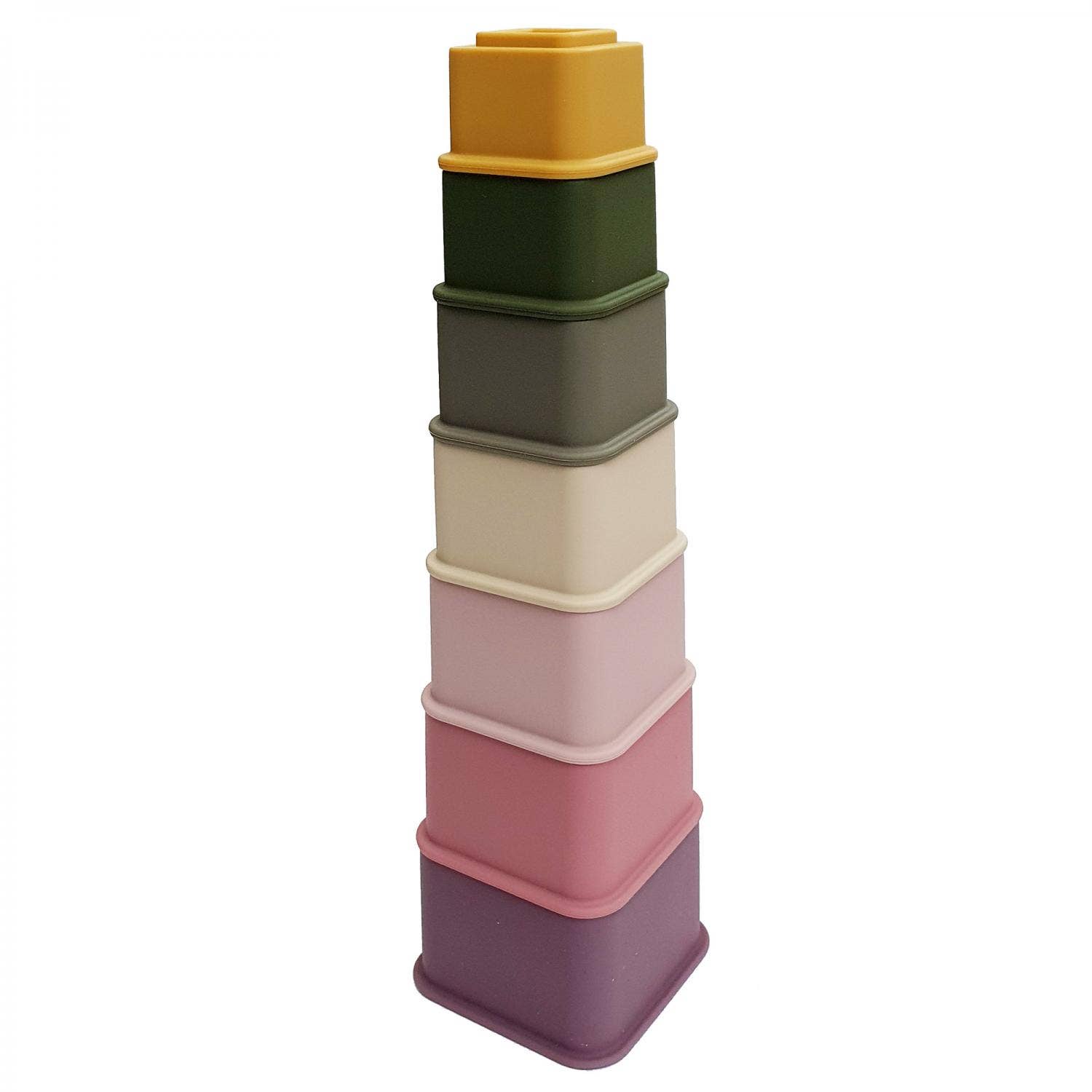 Summerville organic - Wholesale Stacking Rings Game - Baby - Silicone Stacking Toy Square Cups2