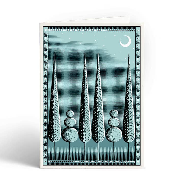 Topiary Greetings Card for wholesale by Cressida Bell