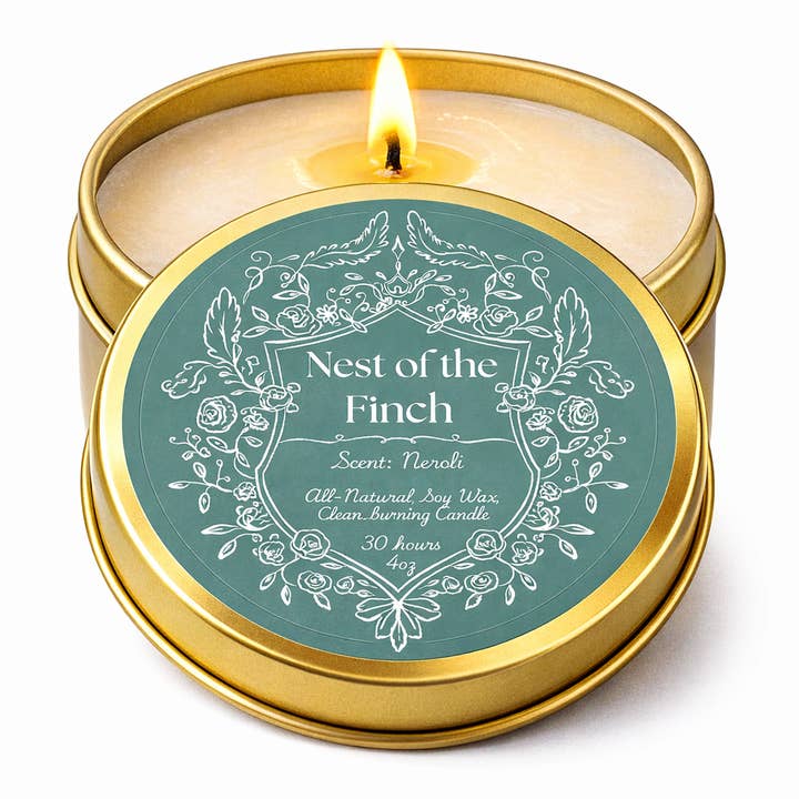 Nest of the Finch Neroli Travel Tin Candle - 4oz for wholesale by Feather & Flame Inc